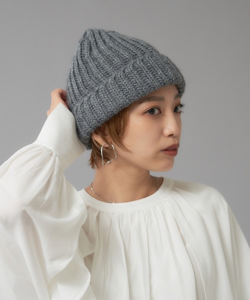 NOMINE（ノミネ）の「【WEB限定】【Santelli Francesca】 ニット帽（ニットキャップ/ビーニー・レディース・ライトグレー/オレンジ/ブラック・フリー）」の20枚目の写真