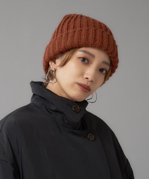 NOMINE（ノミネ）の「【WEB限定】【Santelli Francesca】 ニット帽（ニットキャップ/ビーニー・レディース・ライトグレー/オレンジ/ブラック・フリー）」の22枚目の写真