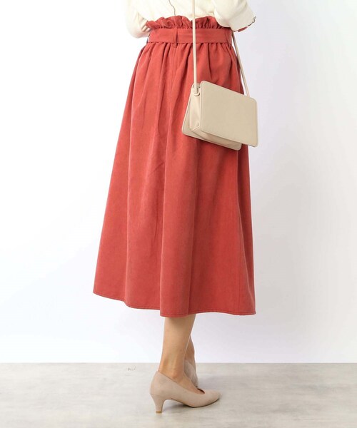 DRESKIP(ドレスキップ)の「◆大人かわいい着こなしに!ベルト付き配色ステッチ スカート(スカート・レディース・ブラック/レンガ/サンドベージュ・02/03)」の20枚目の写真