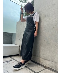 Scrap Book | 【Scrap Book】フェイクレザージャンパースカート(ジャンパースカート)