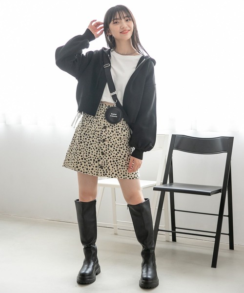 repipi armario（レピピ アルマリオ）の「モチモチZIPパーカー（パーカー・キッズ・パープル/ブラック・MEDIUM/LARGE）」の14枚目の写真