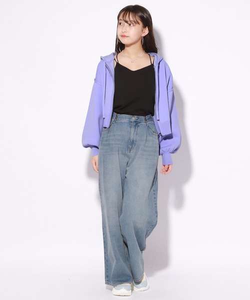 repipi armario（レピピ アルマリオ）の「モチモチZIPパーカー（パーカー・キッズ・パープル/ブラック・MEDIUM/LARGE）」の22枚目の写真