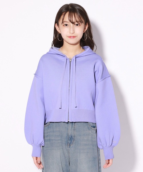 repipi armario（レピピ アルマリオ）の「モチモチZIPパーカー（パーカー・キッズ・パープル/ブラック・MEDIUM/LARGE）」の15枚目の写真