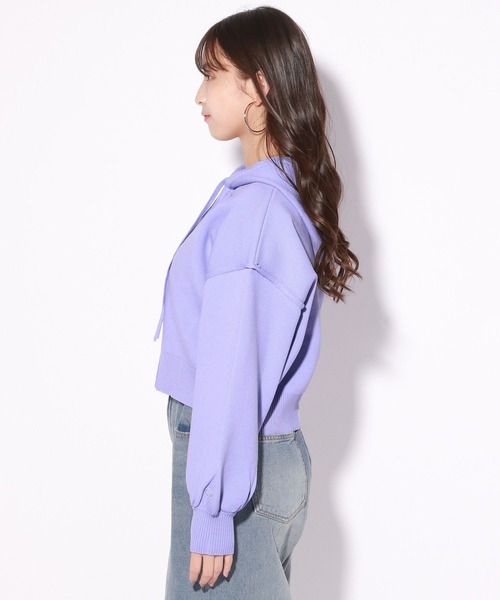 repipi armario（レピピ アルマリオ）の「モチモチZIPパーカー（パーカー・キッズ・パープル/ブラック・MEDIUM/LARGE）」の5枚目の写真