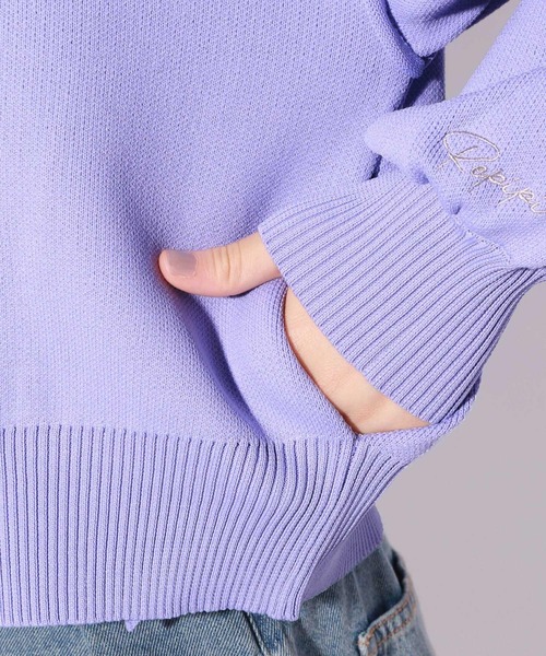 repipi armario（レピピ アルマリオ）の「モチモチZIPパーカー（パーカー・キッズ・パープル/ブラック・MEDIUM/LARGE）」の8枚目の写真