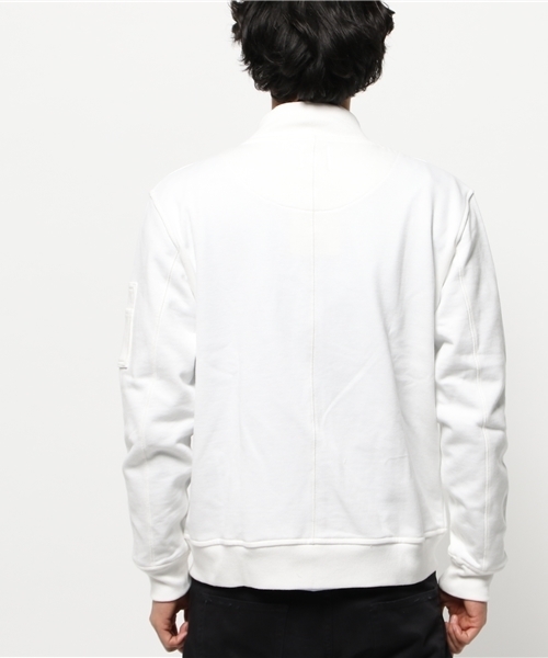 WEGO（ウィゴー）の「WEGO/スウェットMA-1（ミリタリージャケット・メンズ・ホワイト・MEDIUM/LARGE）」の4枚目の写真