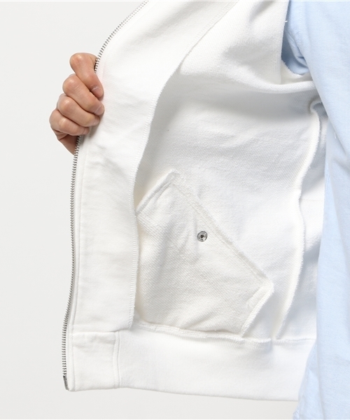 WEGO（ウィゴー）の「WEGO/スウェットMA-1（ミリタリージャケット・メンズ・ホワイト・MEDIUM/LARGE）」の9枚目の写真