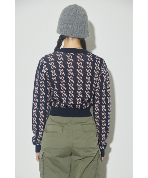 LAGUA GEM（ラグアジェム）の「MONOGLAM POLO KNIT ニット（ニット/セーター・レディース・ブラック/ダークグリーン/ネイビー/ブラウン・FREE）」の21枚目の写真