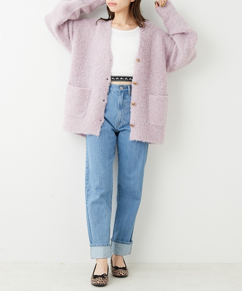 OLIVE des OLIVE（オリーブデオリーブ）の「裾ゴムロンティー（Tシャツ/カットソー・レディース・オフホワイト/ホワイト系その他/ブラック・FREE）」の13枚目の写真