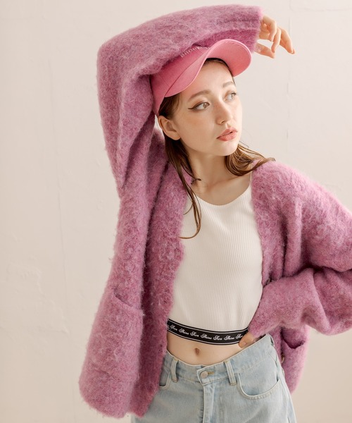 OLIVE des OLIVE（オリーブデオリーブ）の「裾ゴムロンティー（Tシャツ/カットソー・レディース・オフホワイト/ホワイト系その他/ブラック・FREE）」の6枚目の写真