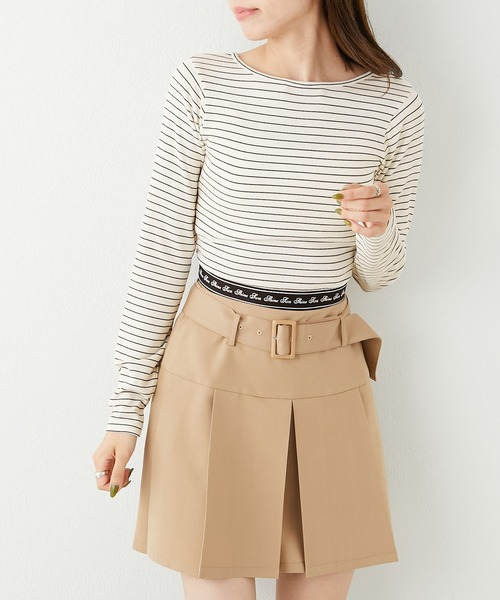 OLIVE des OLIVE（オリーブデオリーブ）の「裾ゴムロンティー（Tシャツ/カットソー・レディース・オフホワイト/ホワイト系その他/ブラック・FREE）」の20枚目の写真