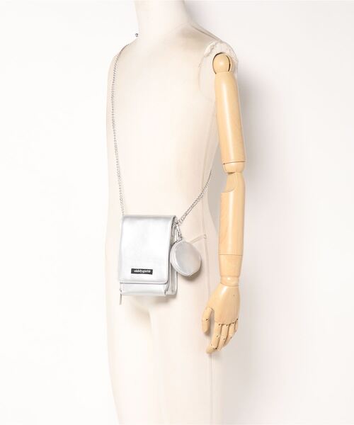 ZIDDY（ジディ）の「ZIDDY/コインパース付コンパクトショルダーフラップバッグ（ショルダーバッグ・キッズ・グレー/グリーン・ONESIZE）」の11枚目の写真