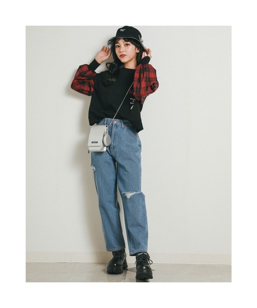 ZIDDY（ジディ）の「ZIDDY/コインパース付コンパクトショルダーフラップバッグ（ショルダーバッグ・キッズ・グレー/グリーン・ONESIZE）」の3枚目の写真