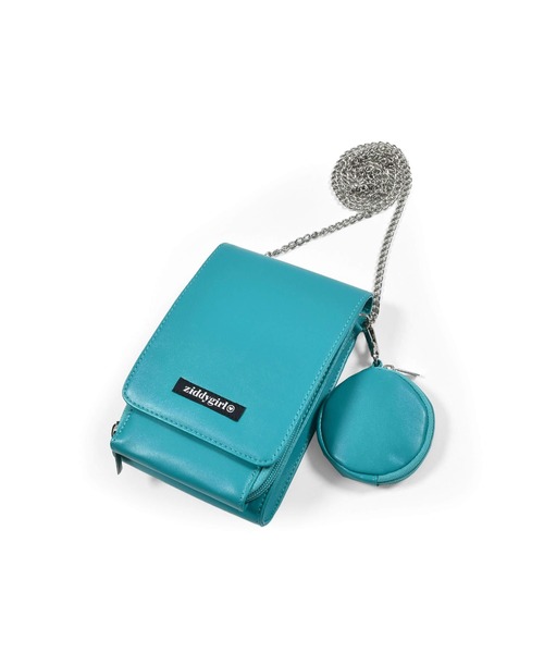 ZIDDY（ジディ）の「ZIDDY/コインパース付コンパクトショルダーフラップバッグ（ショルダーバッグ・キッズ・グレー/グリーン・ONESIZE）」の6枚目の写真