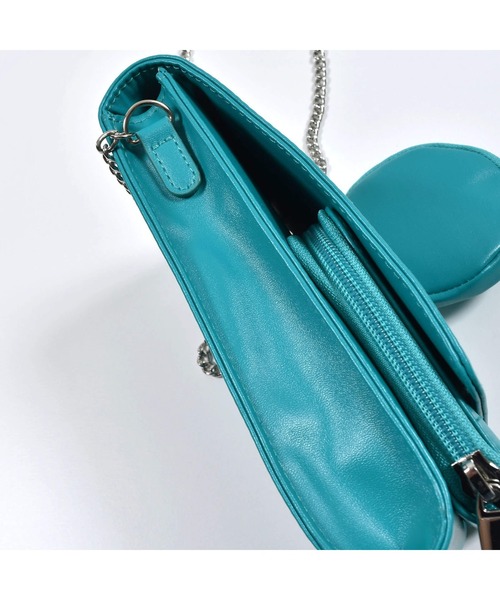 ZIDDY（ジディ）の「ZIDDY/コインパース付コンパクトショルダーフラップバッグ（ショルダーバッグ・キッズ・グレー/グリーン・ONESIZE）」の22枚目の写真