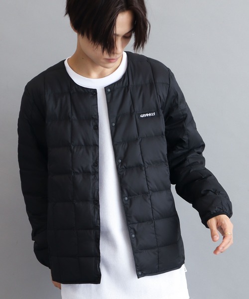 Gramicci(グラミチ)の「【WEB限定】GRAMICCI × TAION インナーダウンジャケット *(ダウンジャケット/コート・メンズ・オリーブ/ブラック/パープル・L/XL/M)」の2枚目の写真