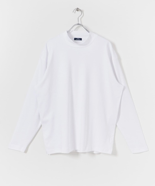 ITEMS URBANRESEARCH（アイテムズ アーバンリサーチ）の「シルケットスムース モックネックカットソー（Tシャツ/カットソー・メンズ・ブラック/グレー系その他/ホワイト・MEDIUM/LARGE）」の20枚目の写真