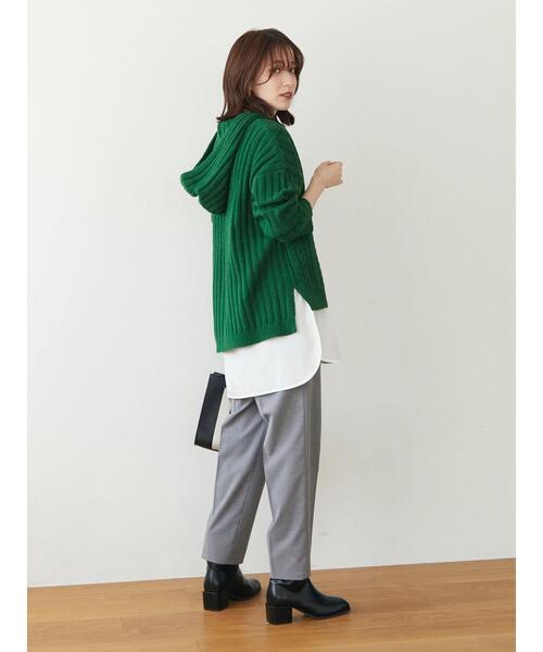 Green　Parks（グリーンパークス）の「美脚クリーンパンツII（スラックス・レディース・杢グレー・M/L）」の3枚目の写真