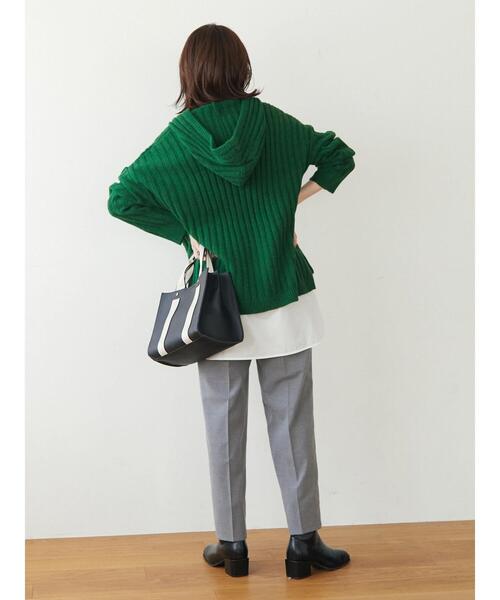 Green　Parks（グリーンパークス）の「美脚クリーンパンツII（スラックス・レディース・杢グレー・M/L）」の4枚目の写真