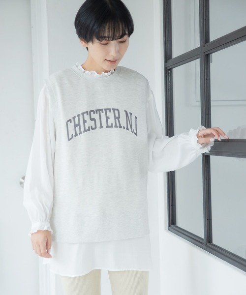 LEPSIM(レプシィム)の「チビフリルブラウス 346913(シャツ/ブラウス・レディース・ブラック/グレー/オフホワイト/ブルー・FREE/TALL)」の5枚目の写真
