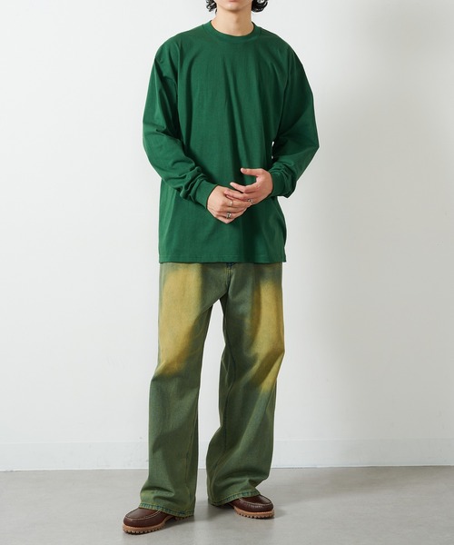 PRO CLUB (プロクラブ)の「【PRO CLUB】6.5ozヘビーロングスリーブTシャツ ロンT PROC-T0045 MURS(Tシャツ/カットソー・メンズ・カーキ/ブラック/グリーン/ホワイト/グレー/ネイビー/チャコールグレー・L/M/XL/2XL)」の17枚目の写真