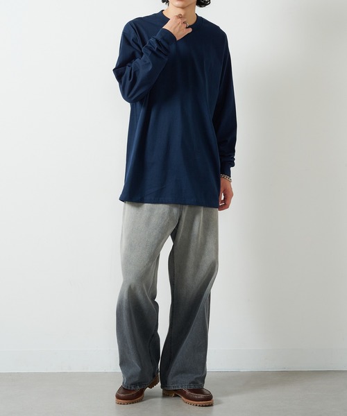 PRO CLUB (プロクラブ)の「【PRO CLUB】6.5ozヘビーロングスリーブTシャツ ロンT PROC-T0045 MURS(Tシャツ/カットソー・メンズ・カーキ/ブラック/グリーン/ホワイト/グレー/ネイビー/チャコールグレー・L/M/XL/2XL)」の22枚目の写真