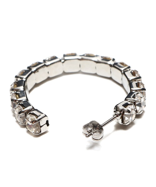 atmos pink（アトモスピンク）の「atmos pink ビジューフープピアス / アトモスピンク ビジューフープピアス（ピアス（両耳用）・レディース・シルバー/ゴールド・FREE）」の5枚目の写真