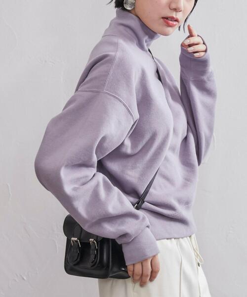 coen（コーエン）の「CVC裏起毛タートルネック（スウェット・レディース・ライラック/モカ/ブラック・M/L）」の6枚目の写真