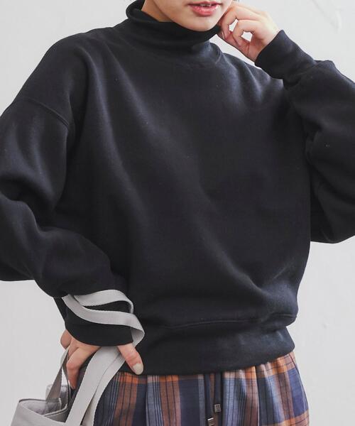 coen（コーエン）の「CVC裏起毛タートルネック（スウェット・レディース・ライラック/モカ/ブラック・M/L）」の16枚目の写真