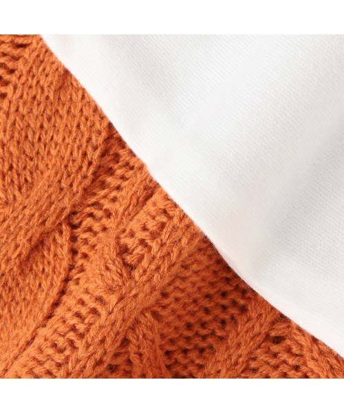 LOVETOXIC（ラブトキシック）の「ニットベスト長袖TシャツSET（ベスト・キッズ・ブラック/ネイビー/オレンジ/アイボリー・SS/S/M/L）」の6枚目の写真