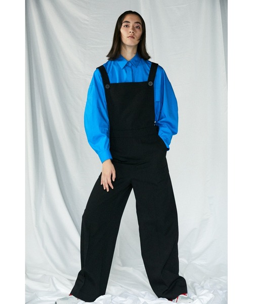 ENFOLD（エンフォルド）の「ハルキングツイル サロペット（ワンピース・レディース・チャコールグレー/ブラック・38/36）」の8枚目の写真