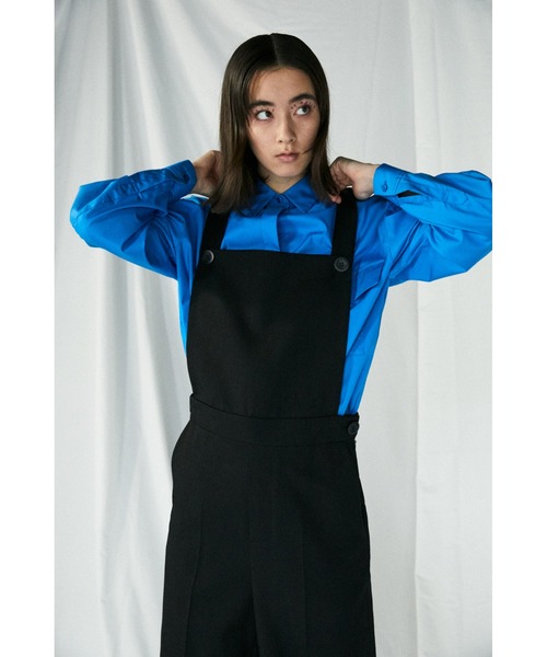 ENFOLD（エンフォルド）の「ハルキングツイル サロペット（ワンピース・レディース・チャコールグレー/ブラック・38/36）」の4枚目の写真