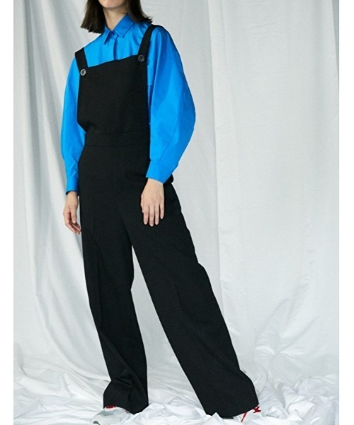 ENFOLD（エンフォルド）の「ハルキングツイル サロペット（ワンピース・レディース・チャコールグレー/ブラック・38/36）」の9枚目の写真