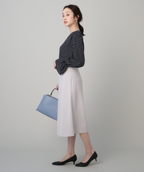 美品 UNTITLED 洗える キャンディースリーブ スキッパーブラウス UNTITLED（アンタイトル）の「◇【無地と小紋柄から選べる