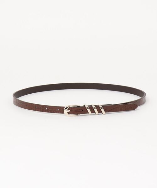 LAUTREAMONT（ロートレアモン）の「レザークロコ3連ベルト（ベルト・レディース・ブラウン/ブラック・FREE）」の7枚目の写真