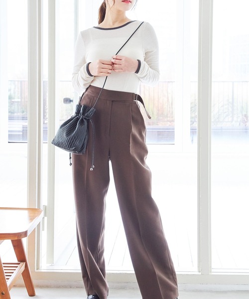 Isn't She?(イズントシー)の「サイドベルトパンツ(その他パンツ・レディース・アイボリー・FREE)」の3枚目の写真