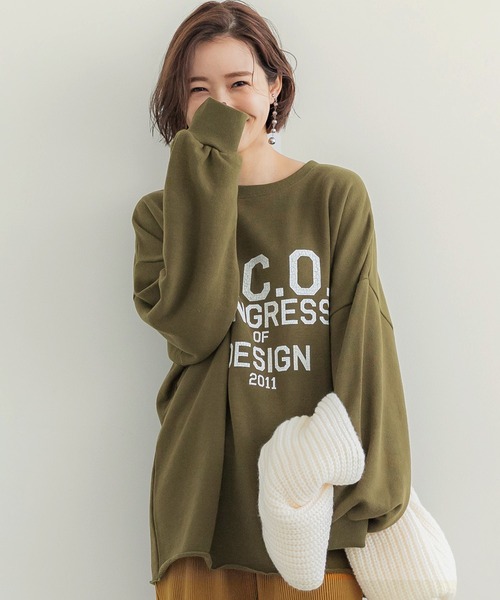 coca（coca）（コカ）の「古着加工裏起毛アソートスウェット（スウェット・レディース・ライトグレー/パープル/カーキ/ブラック・M/L）」の4枚目の写真