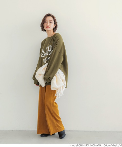 coca（coca）（コカ）の「古着加工裏起毛アソートスウェット（スウェット・レディース・ライトグレー/パープル/カーキ/ブラック・M/L）」の22枚目の写真