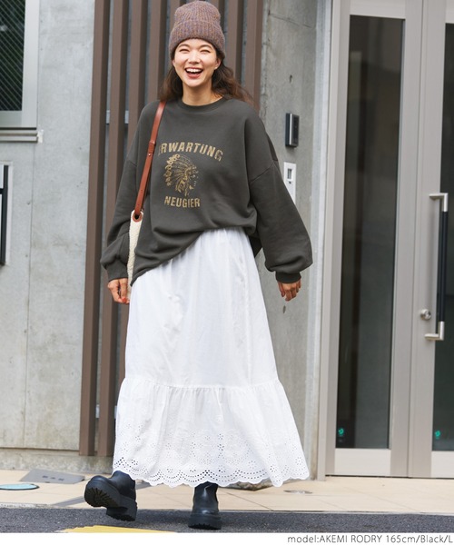 coca（coca）（コカ）の「古着加工裏起毛アソートスウェット（スウェット・レディース・ライトグレー/パープル/カーキ/ブラック・M/L）」の19枚目の写真