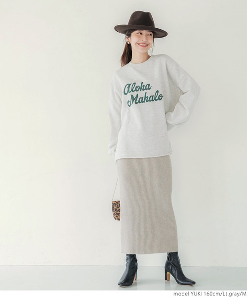 coca（coca）（コカ）の「古着加工裏起毛アソートスウェット（スウェット・レディース・ライトグレー/パープル/カーキ/ブラック・M/L）」の16枚目の写真