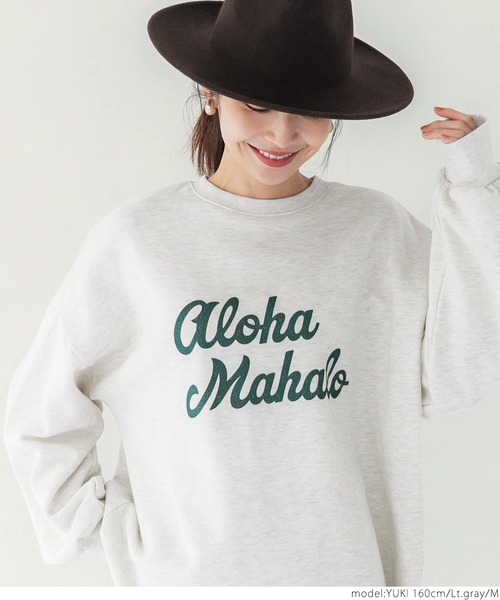 coca（coca）（コカ）の「古着加工裏起毛アソートスウェット（スウェット・レディース・ライトグレー/パープル/カーキ/ブラック・M/L）」の18枚目の写真