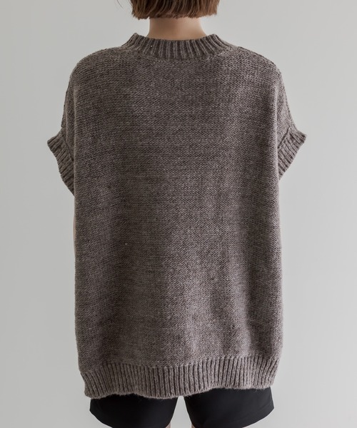 mline（エムライン）の「[mline] ケーブル2WAYベストニット（ニット/セーター・レディース・オフホワイト/ブラウン/ブルー・FREE）」の11枚目の写真