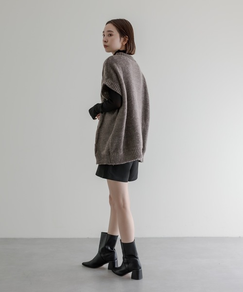 mline（エムライン）の「[mline] ケーブル2WAYベストニット（ニット/セーター・レディース・オフホワイト/ブラウン/ブルー・FREE）」の16枚目の写真