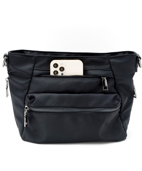 VitaFelice（ヴィータフェリーチェ）の「10ポケットナイロンショルダーバッグ（ショルダーバッグ・レディース・ブラック/グレー/ベージュ系その他・FREE）」の18枚目の写真