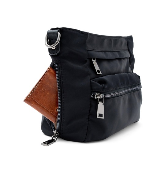 VitaFelice（ヴィータフェリーチェ）の「10ポケットナイロンショルダーバッグ（ショルダーバッグ・レディース・ブラック/グレー/ベージュ系その他・FREE）」の21枚目の写真