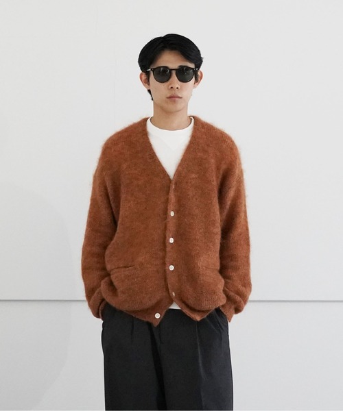 O（オー）の「reverve Mohair Vneck CD（カーディガン/ボレロ・メンズ・ネイビー/オレンジ・FREE）」の2枚目の写真