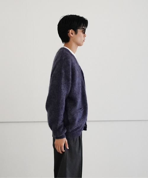 O（オー）の「reverve Mohair Vneck CD（カーディガン/ボレロ・メンズ・ネイビー/オレンジ・FREE）」の3枚目の写真