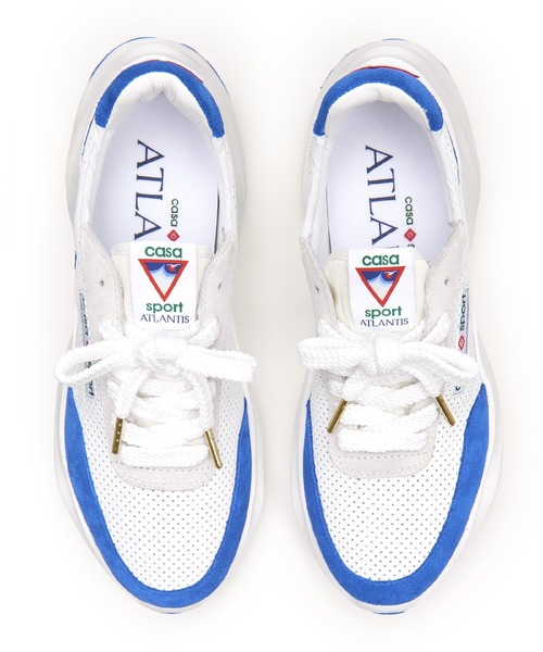 Casablanca(カサブランカ)の「MENS ATLANTIS SNEAKER(スニーカー・メンズ・ホワイト×ブルー・7/7.5/8/8.5/9)」の3枚目の写真