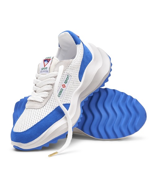 Casablanca(カサブランカ)の「MENS ATLANTIS SNEAKER(スニーカー・メンズ・ホワイト×ブルー・7/7.5/8/8.5/9)」の10枚目の写真