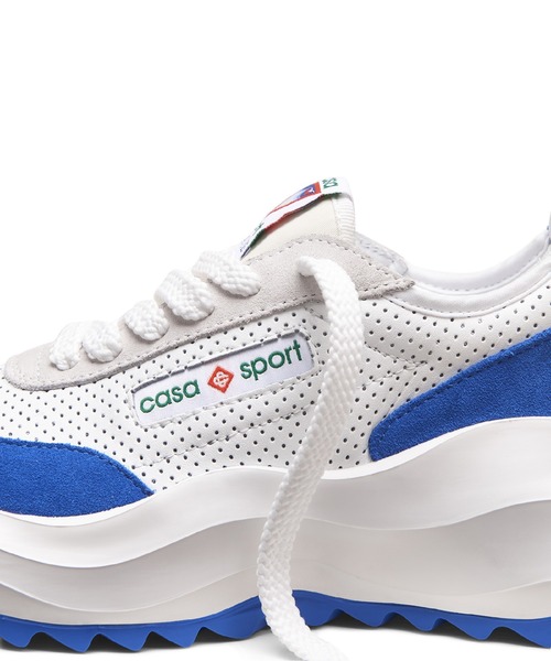 Casablanca(カサブランカ)の「MENS ATLANTIS SNEAKER(スニーカー・メンズ・ホワイト×ブルー・7/7.5/8/8.5/9)」の4枚目の写真